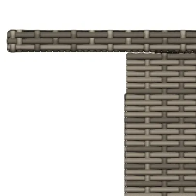 Masă de Grădină cu Sticlă - Poliratan Gri - Livrare Gratuită