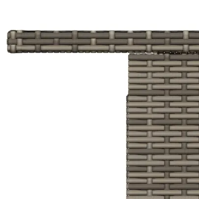 Masă Grădină Reglabilă Gri - Poliratan și Lemn de Acacia