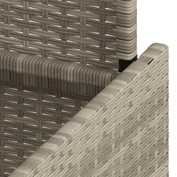 Masă Grădină cu Sticlă - Gri, 100x55x73 cm | Livrare Gratuită