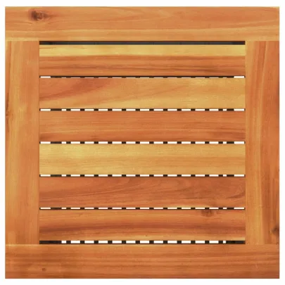 Masă Grădină Negru 40x40 cm - Poliratan și Lemn Acacia