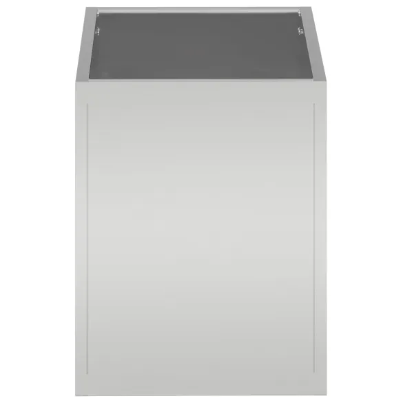 Vază Grădină Argintie Oțel Galvanizat 50x32x40 cm