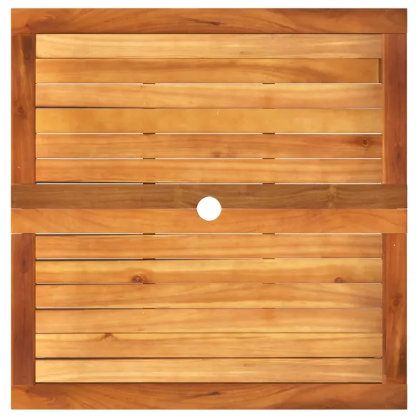 Masă Grădină Gri Poliratan Lemn Acacia | Livrare Gratuită