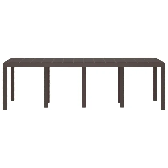 Masă Grădină Maro Poliratan 250x100 cm - Livrare Gratuită