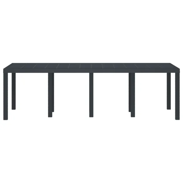 Masă Grădină Antracit Poliratan 250x100 cm - Livrare Gratuită