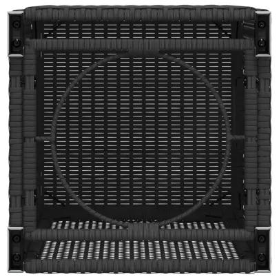 Masă mască rezervor propan negru, poliratan, 40x40x60cm