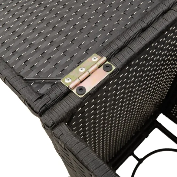 Masă mască rezervor propan negru, poliratan, 40x40x60cm