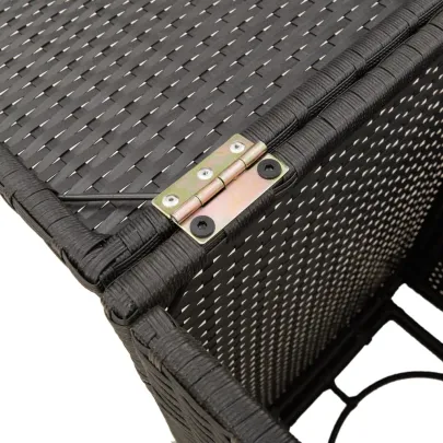 Masă mască rezervor propan negru, poliratan, 40x40x60cm