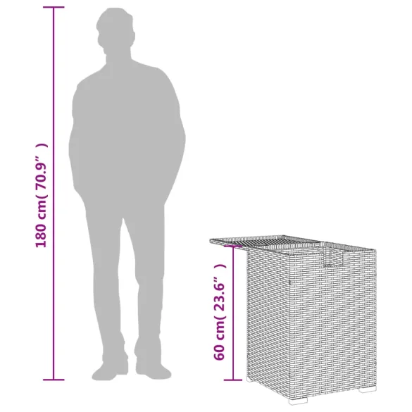 Masă Mască Rezervor Propan Maro Poliratan | Livrare Gratuită