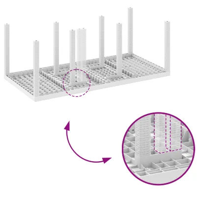 Masă Grădină Albă Poliratan 200x100 cm - Livrare Gratuită