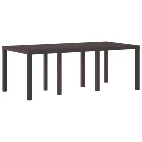 Masă Grădină Maro Poliratan 200x100 cm - Livrare Gratuită 2