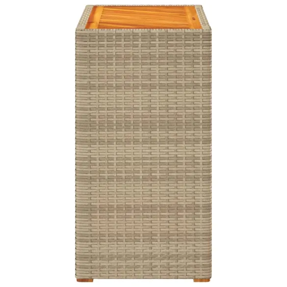 Masă Laterală Grădină Lemn Acacia - Bej - Livrare Gratuită