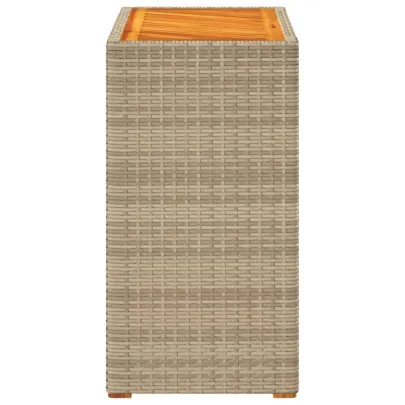 Masă Laterală Grădină Lemn Acacia - Bej - Livrare Gratuită