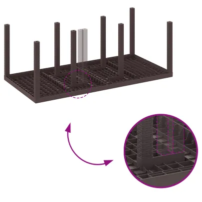 Masă Grădină Maro Poliratan 200x100 cm - Livrare Gratuită
