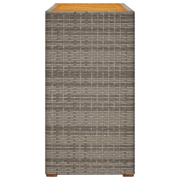 Masă Laterală Grădină Lemn Acacia - Gri, 100x40x75 cm