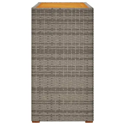 Masă Laterală Grădină Lemn Acacia - Gri, 100x40x75 cm