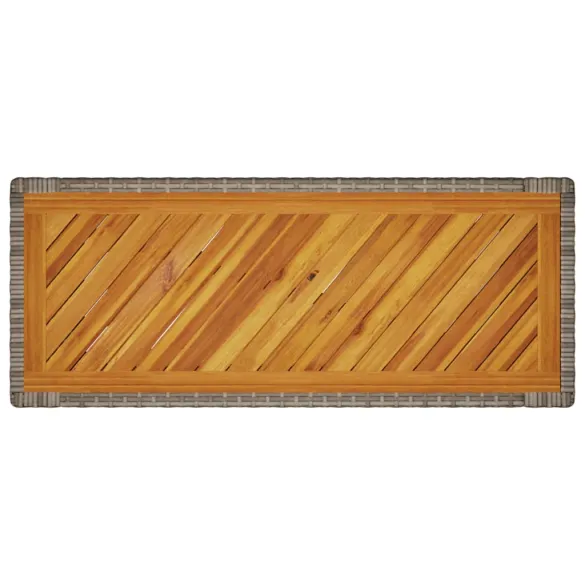 Masă Laterală Grădină Lemn Acacia - Gri, 100x40x75 cm
