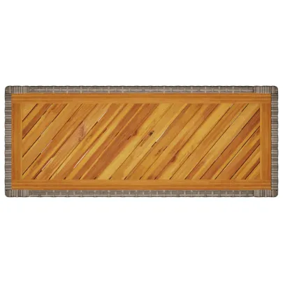 Masă Laterală Grădină Lemn Acacia - Gri, 100x40x75 cm