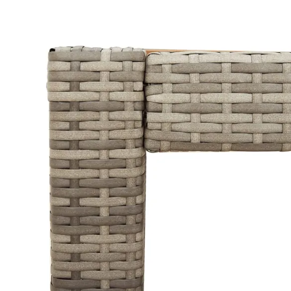 Masă Laterală Grădină Lemn Acacia - Gri, 100x40x75 cm