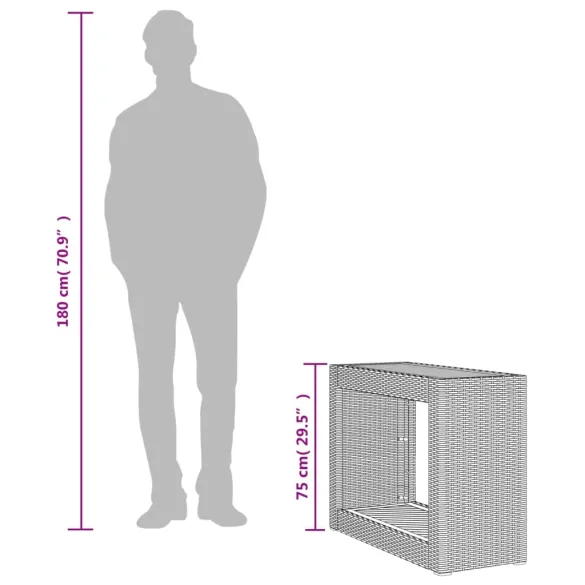 Masă Laterală Grădină Lemn Acacia - Gri, 100x40x75 cm