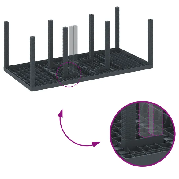 Masă Grădină Antracit Poliratan 200x100 cm | Livrare Gratuită