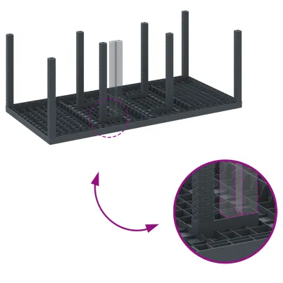 Masă Grădină Antracit Poliratan 200x100 cm | Livrare Gratuită