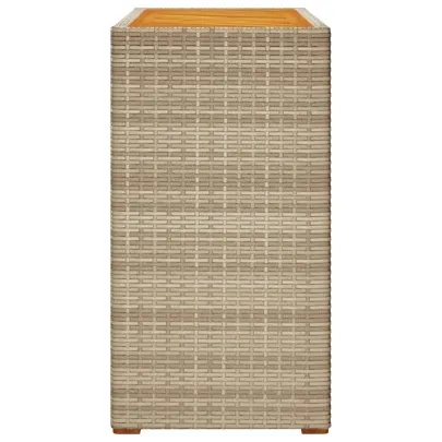 Masă Grădină Lemn Acacia cu Raft - Bej | Livrare Gratuită