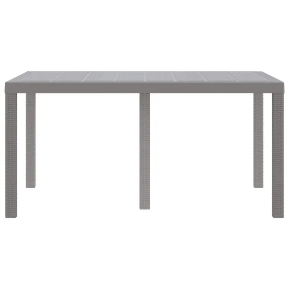 Masă Grădină Rattan Poli 150x100 cm Gri Deschis | Livrare Gratuită