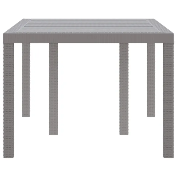 Masă Grădină Rattan Poli 150x100 cm Gri Deschis | Livrare Gratuită