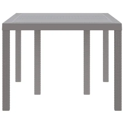 Masă Grădină Rattan Poli 150x100 cm Gri Deschis | Livrare Gratuită