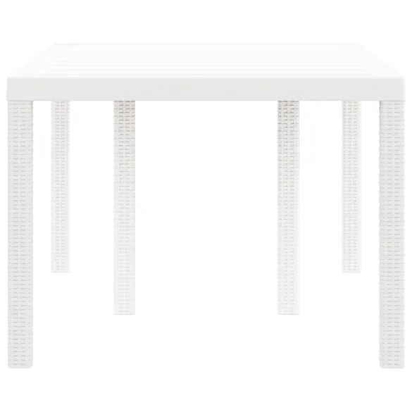 Masă Grădină Albă Ratan Sintetic 150x100 cm | Livrare Gratuită