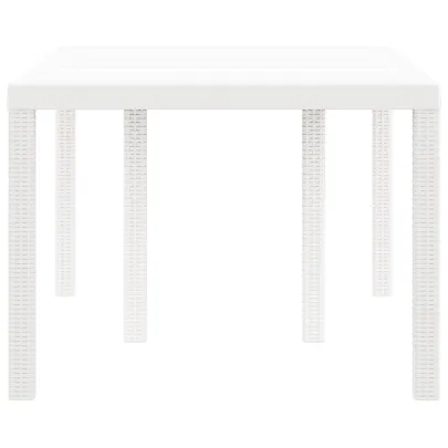 Masă Grădină Albă Ratan Sintetic 150x100 cm | Livrare Gratuită