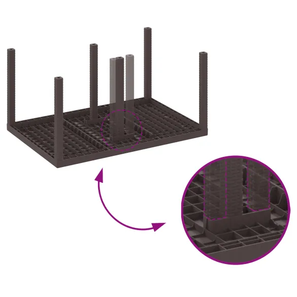 Masă Grădină Ratan Sintetic 150x100 cm - Livrare Gratuită