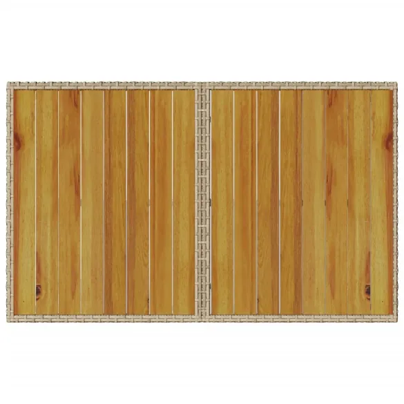 Masă Grădină Lemn Acacia cu Poliratan | Livrare Gratuită