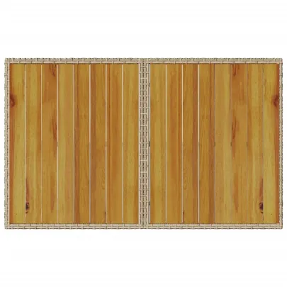 Masă Grădină Lemn Acacia cu Poliratan | Livrare Gratuită