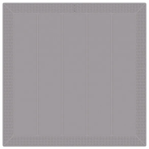 Masă Grădină Ratan Poli 100x100 cm - Gri Deschis | Livrare Gratuită