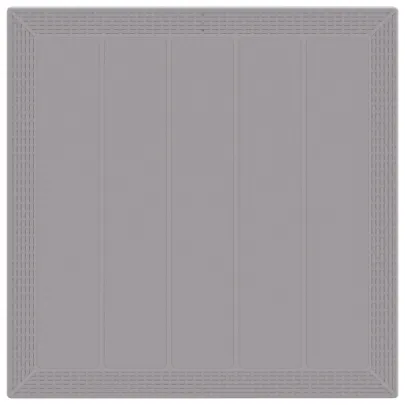 Masă Grădină Ratan Poli 100x100 cm - Gri Deschis | Livrare Gratuită