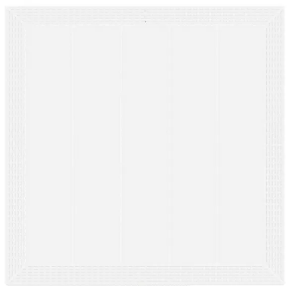 Masă Grădină Albă Ratan Sintetic 100x100 cm | Livrare Gratuită