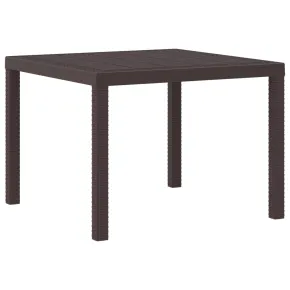 Masă Exterior Ratan Polipropilenă 100x100 cm - Livrare Gratuită 2