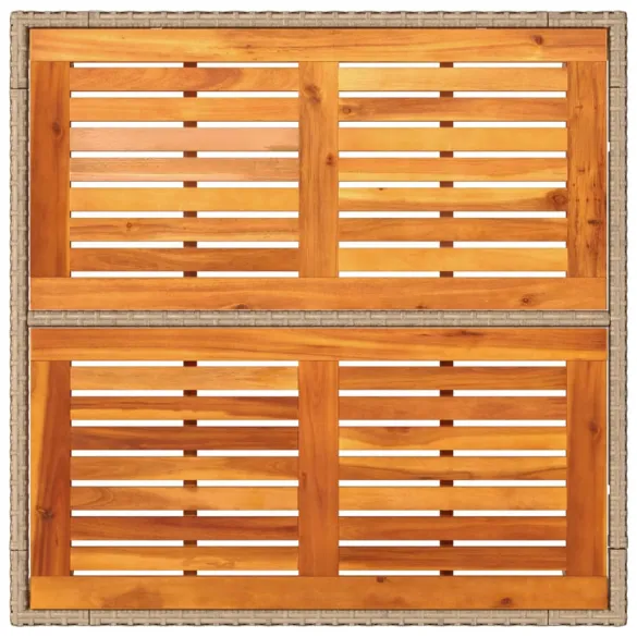 Masă Grădină Poliratan Lemn Acacia - Livrare Gratuită