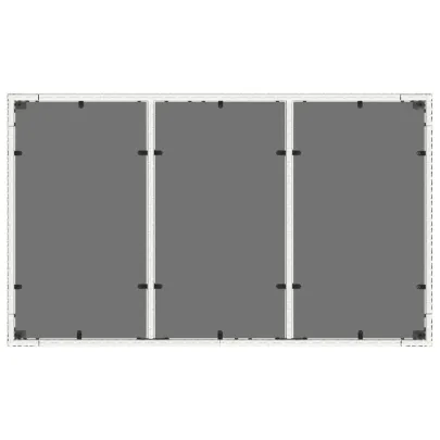 Masă Grădină Alb cu Blat Sticlă - Poliratan Rezistent