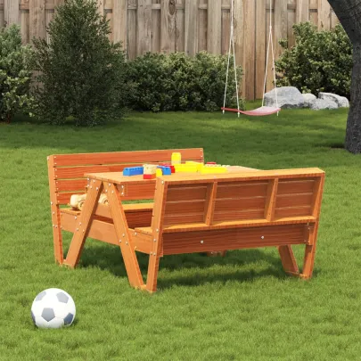 Masă picnic copii lemn masiv - Livrare gratuită