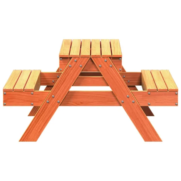 Masă Picnic Copii cu Groapă Nisip - Lemn Masiv Pin