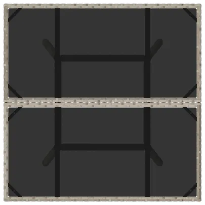 Masă Grădină Sticlă Gri 80x80 cm - Livrare Gratuită