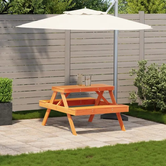 Masă picnic lemn masiv pin - Livrare gratuită