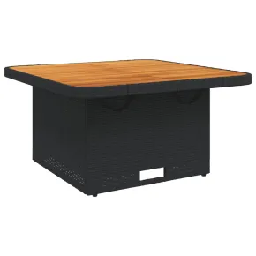 Masă Grădină Extensibilă - Negru, Lemn Acacia - Livrare Gratuită 2