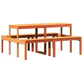 Masă picnic lemn masiv pin | Livrare gratuită | 160x134x75 cm 2