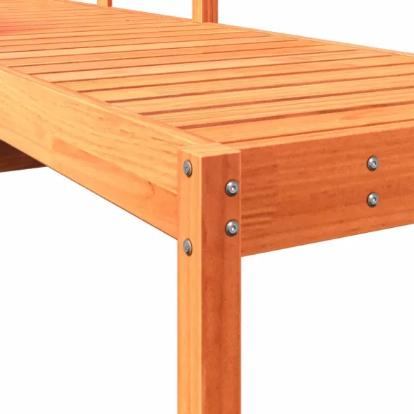 Șezlong Lemn Masiv de Pin - Reglabil, Maro Ceruit - Comandă Acum