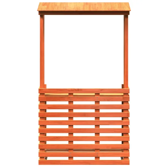 Masă Bar Exterior cu Acoperiș - Lemn Masiv | Livrare Gratuită