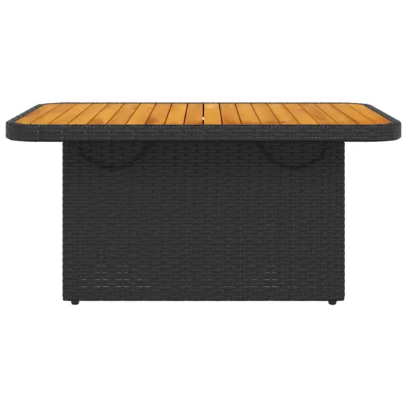 Masă Grădină Reglabilă - Negru, Lemn Acacia - Livrare Gratuită