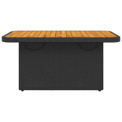 Masă Grădină Reglabilă - Negru, Lemn Acacia - Livrare Gratuită